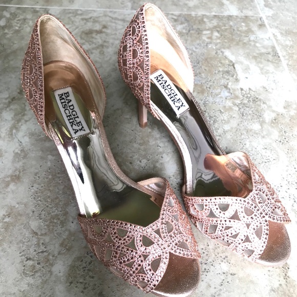 BADGLEY MISCHKA Harris Peep Toe Pump Size 7.5 - Picture 3 of 11